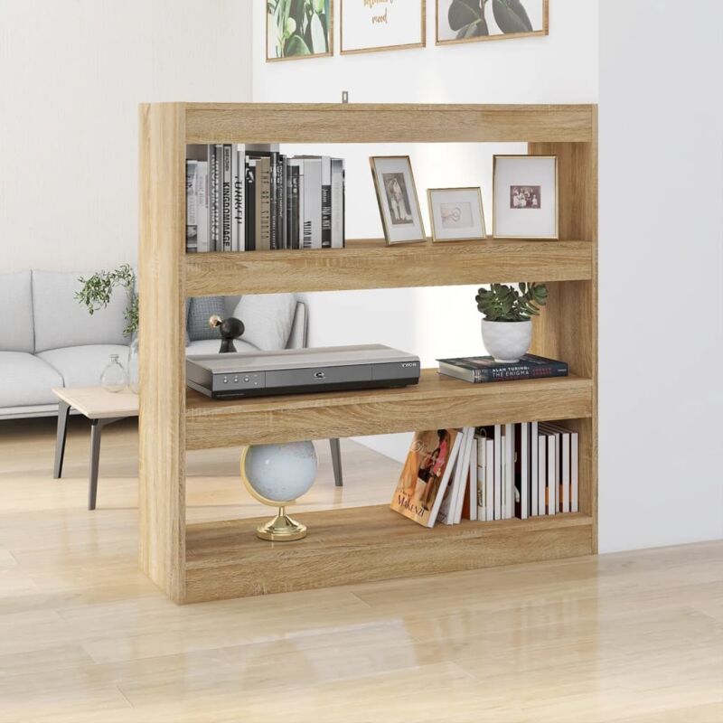 foto del prodotto libreria divisorio rovere sonoma 100x30x103 cm vidaxl