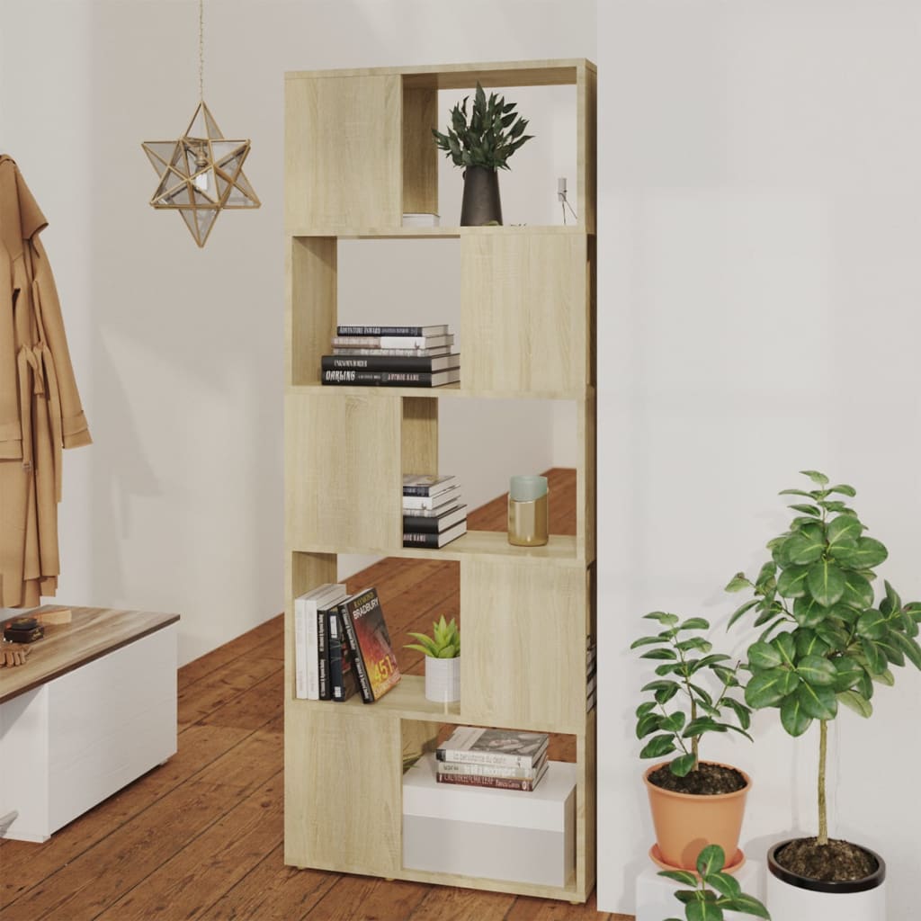 foto del prodotto libreria divisorio rovere sonoma 60x24x155 cm cod mxl 12507