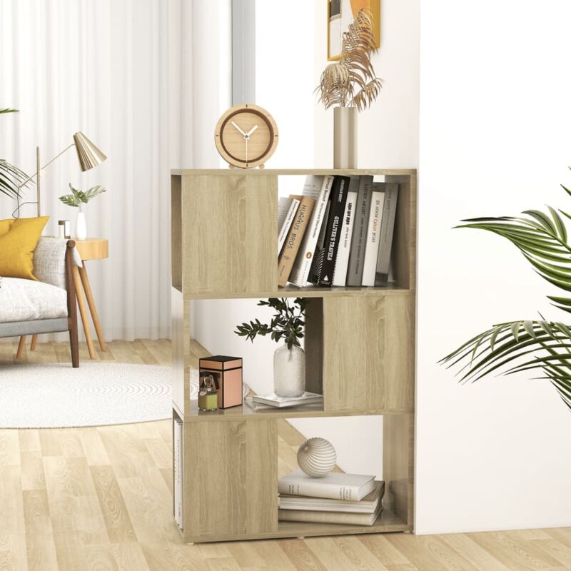 foto del prodotto libreria divisorio rovere sonoma 60x24x94 cm in truciolato vidaxl