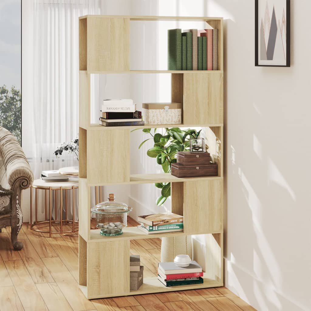 foto del prodotto libreria divisorio rovere sonoma 80x24x155 cm in truciolato