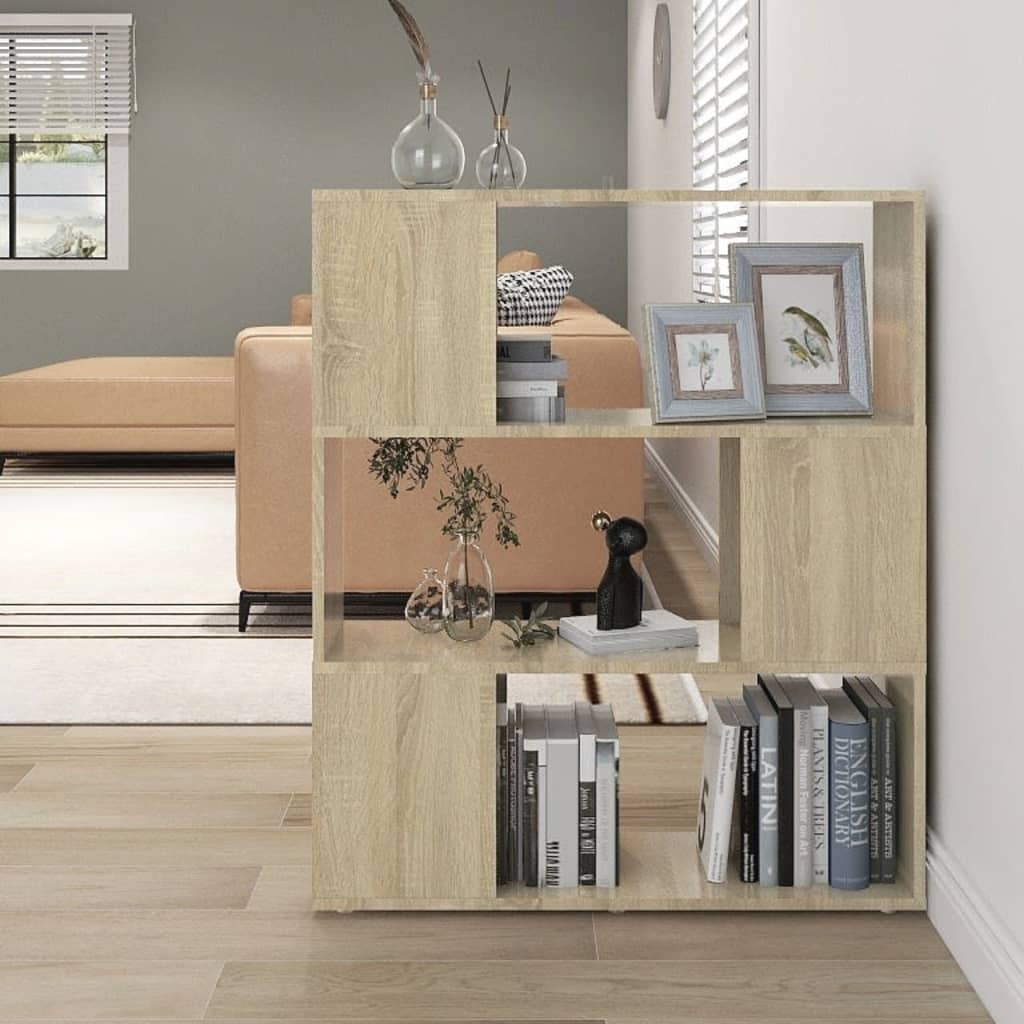 foto del prodotto libreria divisorio rovere sonoma 80x24x94 cm in truciolato