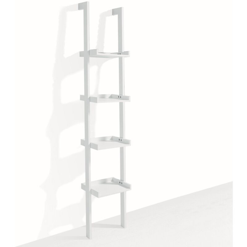 foto del prodotto libreria effetto legno bianca cm. h.180 x l.36,5 x p.34