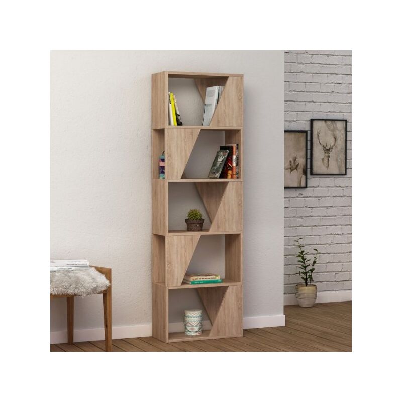 immagine 0 del prodotto libreria frame colore rovere con 5 ripiani