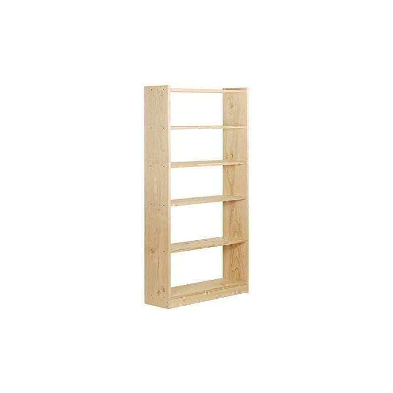 foto del prodotto libreria gala 6 ripiani di 80cm in pino massiccio astigarraga