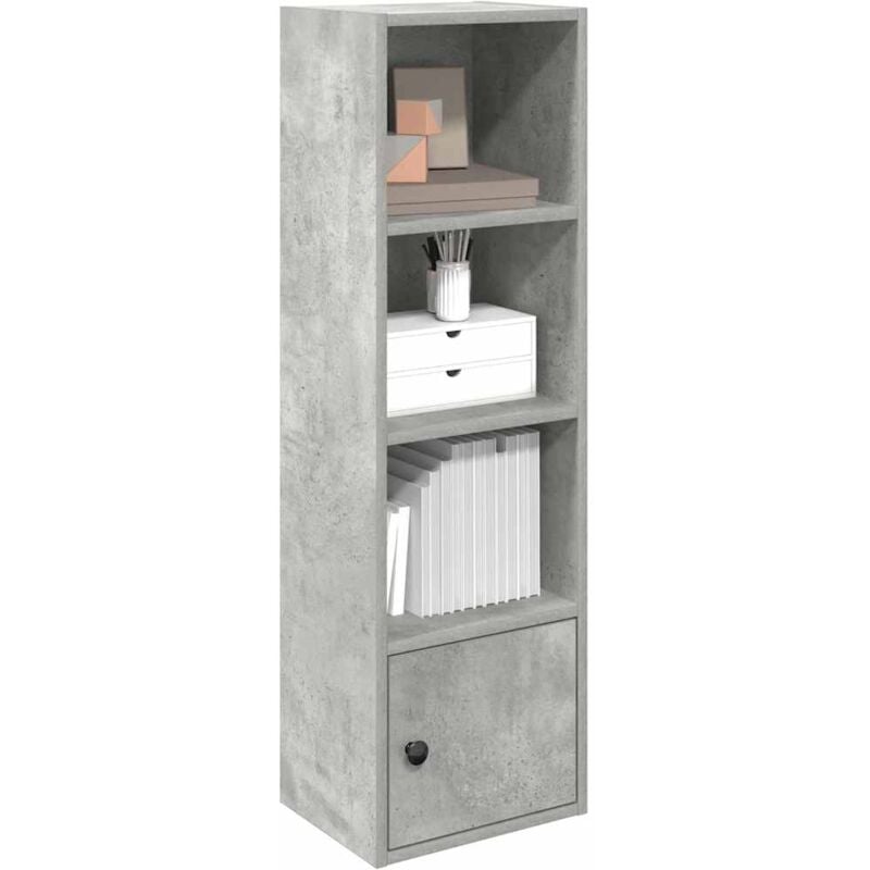 foto del prodotto libreria grigio cemento 31x24x102 cm in legno multistrato vidaxl