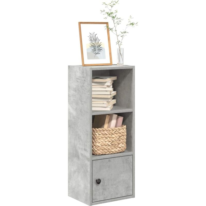 foto del prodotto libreria grigio cemento 31x24x77 cm in legno multistrato vidaxl