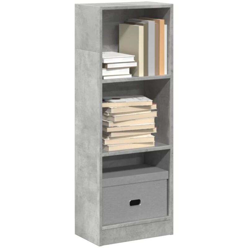 foto del prodotto libreria grigio cemento 40x24x109 cm in truciolato vidaxl
