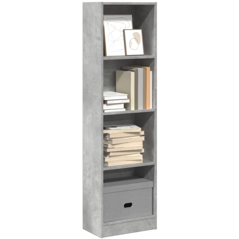foto del prodotto libreria grigio cemento 40x24x143 cm in truciolato vidaxl