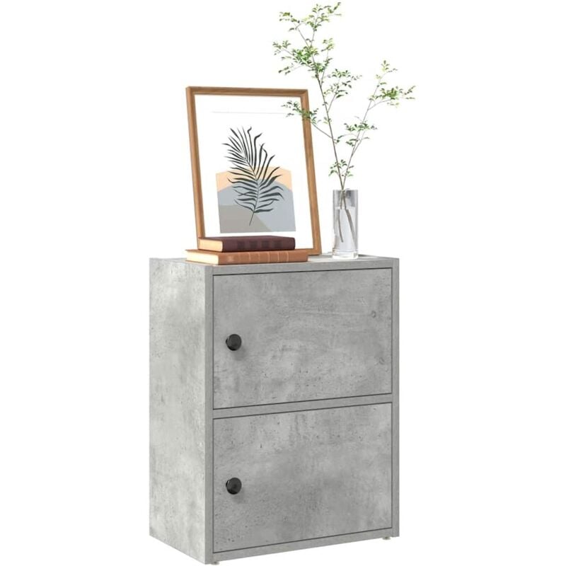 foto del prodotto libreria grigio cemento 40x24x52 cm in legno multistrato vidaxl