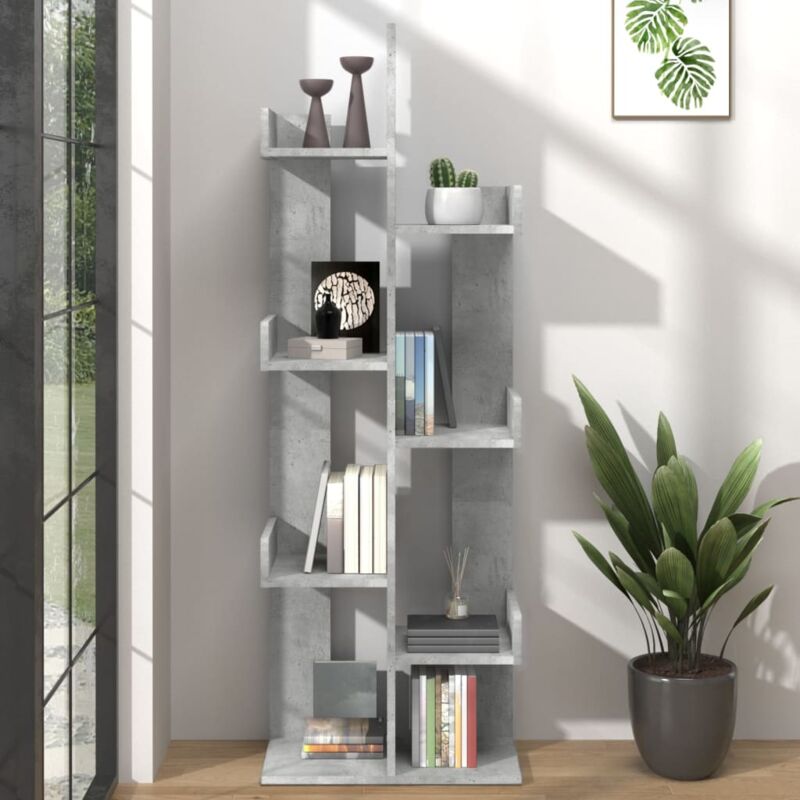 foto del prodotto libreria grigio cemento 48x25,5x140 cm in truciolato vidaxl