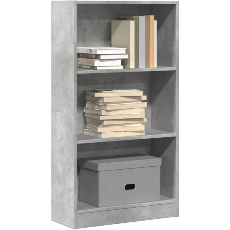 foto del prodotto libreria grigio cemento 60x24x109 cm in truciolato vidaxl