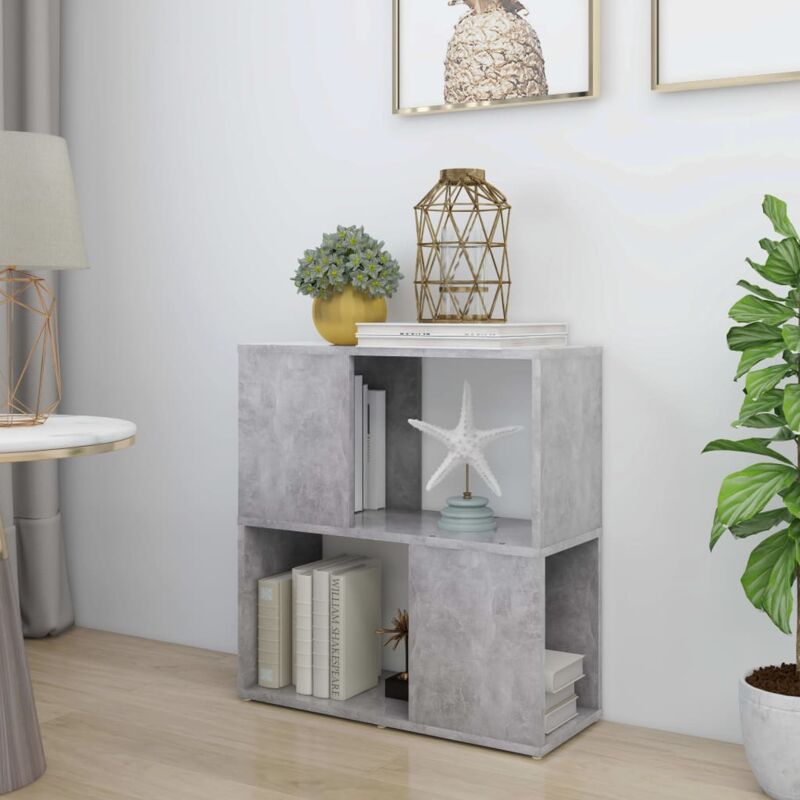 foto del prodotto libreria grigio cemento 60x24x63 cm in truciolato vidaxl