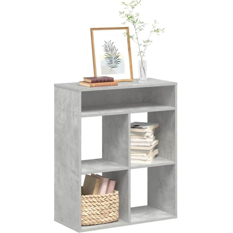 foto del prodotto libreria grigio cemento 66x31x80 cm in legno multistrato vidaxl