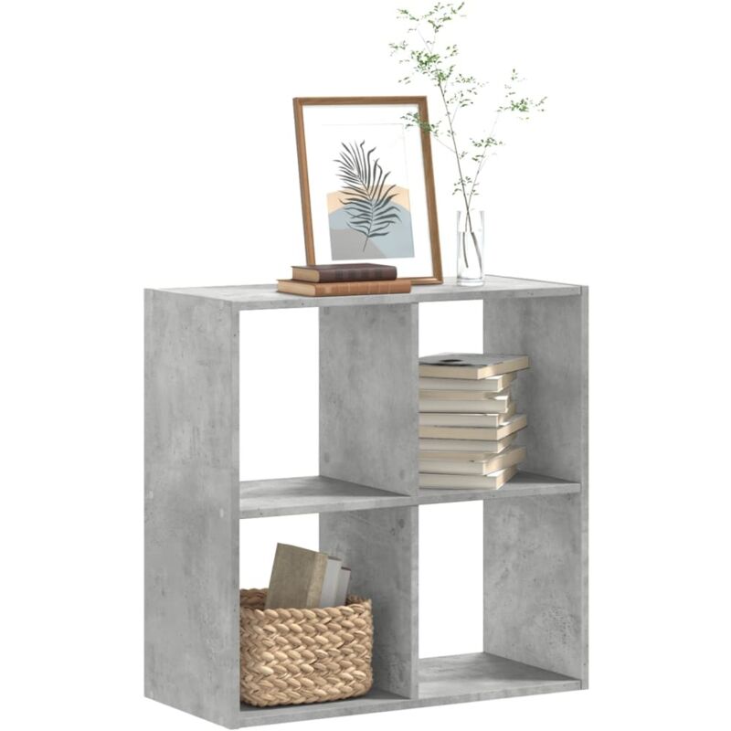 foto del prodotto libreria grigio cemento 68,5x32x68,5 cm in legno multistrato vidaxl