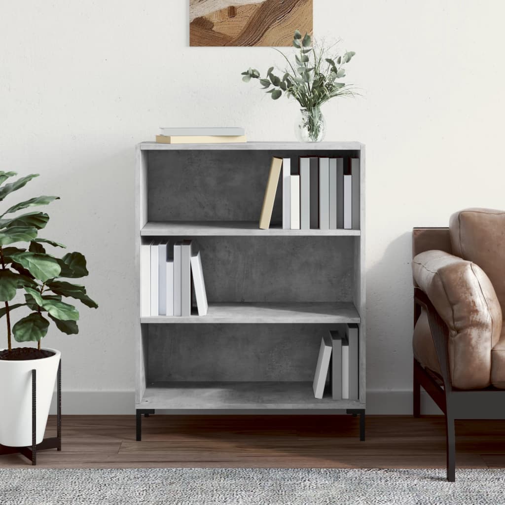 foto del prodotto libreria grigio cemento 69,5x32,5x90 cm in legno multistratocod mxl 127872