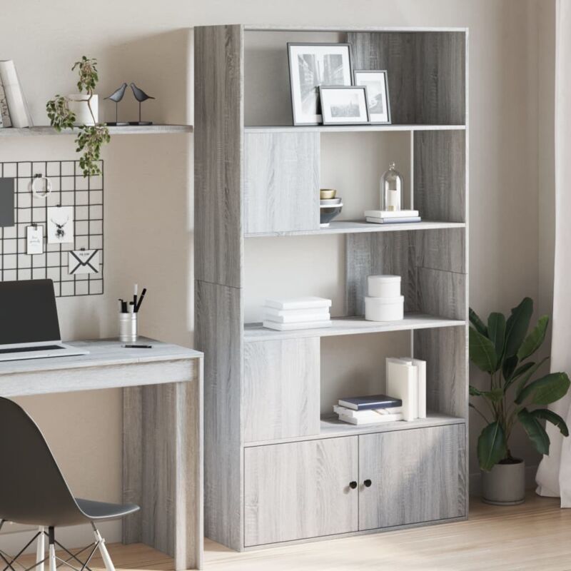 foto del prodotto libreria grigio sonoma 100x36x189 cm in legno multistrato vidaxl