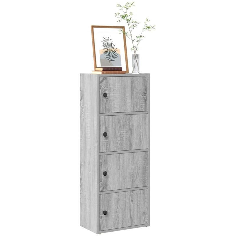 foto del prodotto libreria grigio sonoma 40x24x102 cm in legno multistrato vidaxl