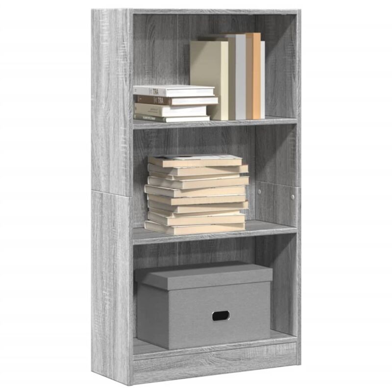 foto del prodotto libreria grigio sonoma 60x24x109 cm in truciolato vidaxl