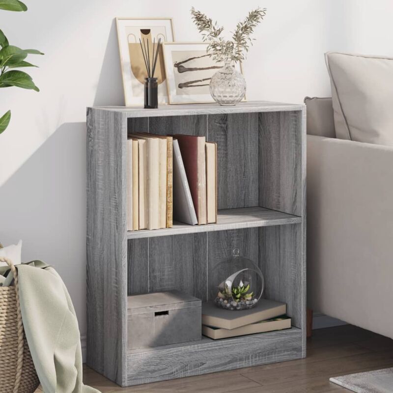 foto del prodotto libreria grigio sonoma 60x24x76 cm in legno multistrato vidaxl
