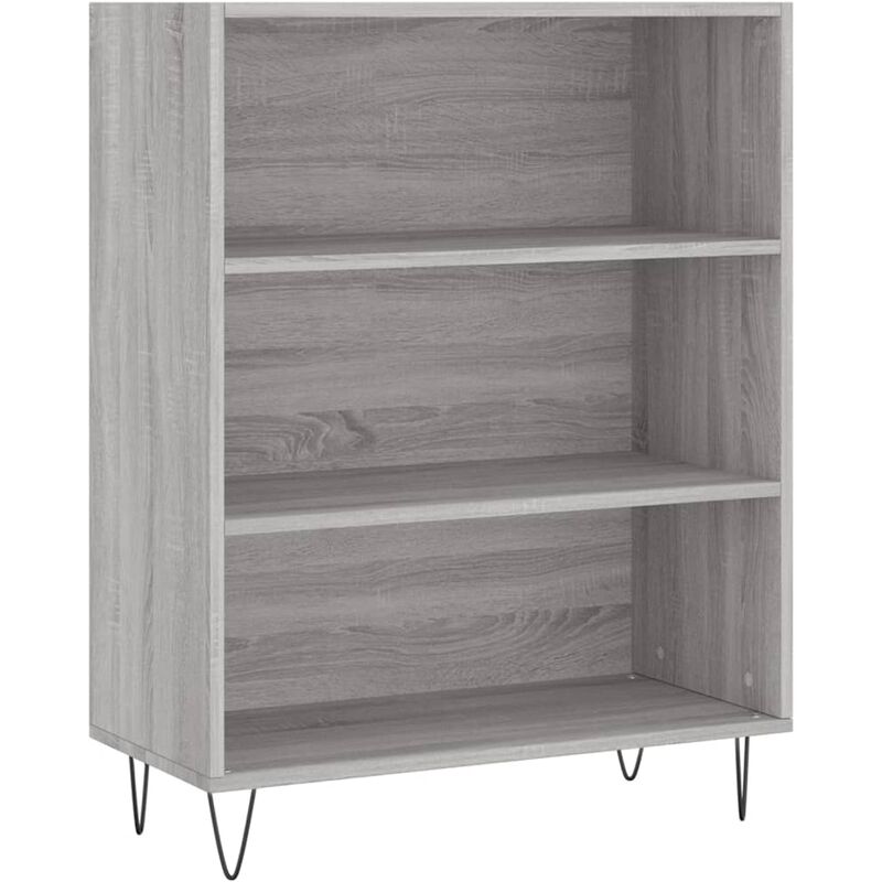 foto del prodotto libreria grigio sonoma 69,5x32,5x90 cm in legno multistrato vidaxl