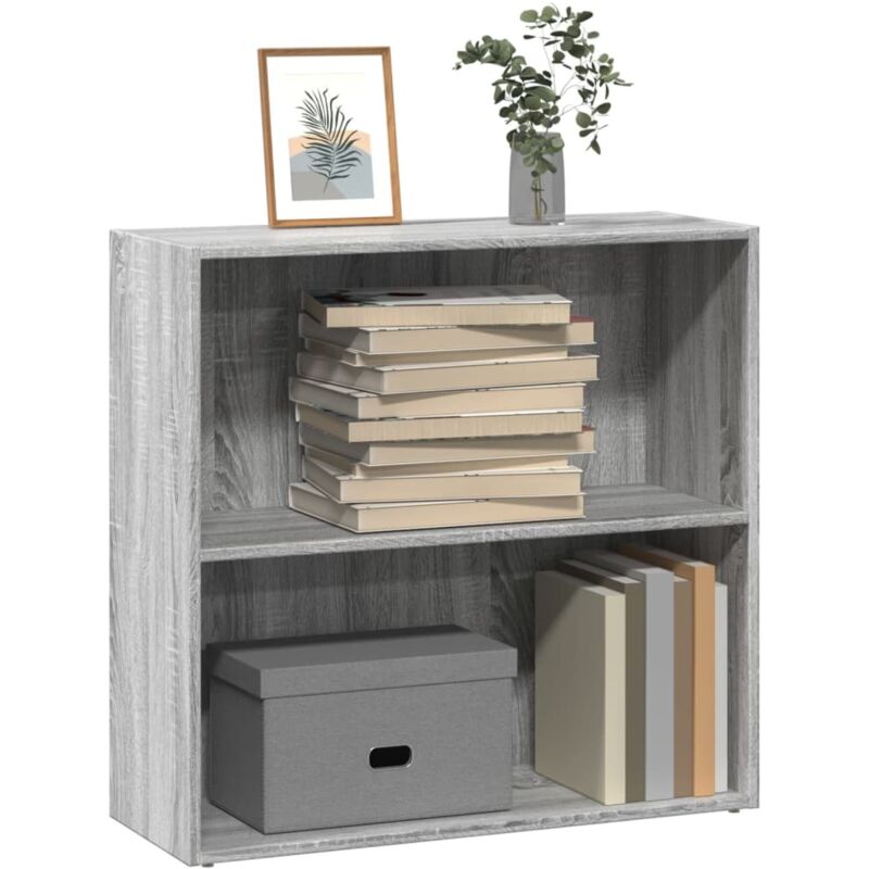 foto del prodotto libreria grigio sonoma 80x30x77 cm in legno multistrato vidaxl