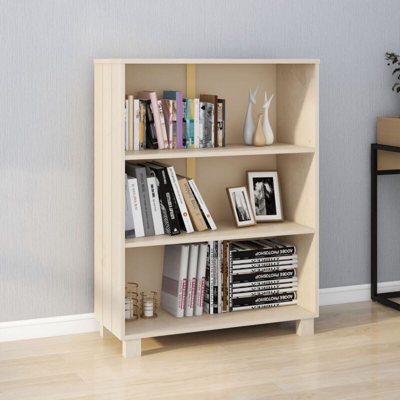 foto del prodotto libreria hamar ambra 85x35x112 cm in legno massello di pino vidaxl