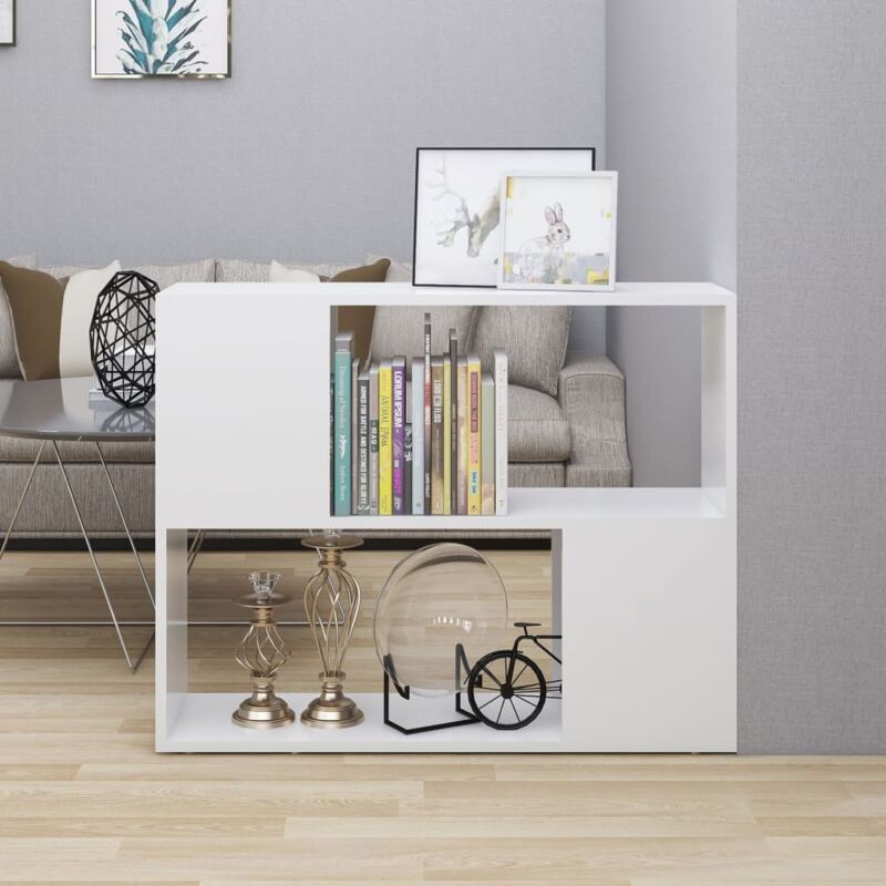 foto del prodotto libreria ideale per qualsiasi stanza con 2 scomparti stile moderno vari colori colore bianco