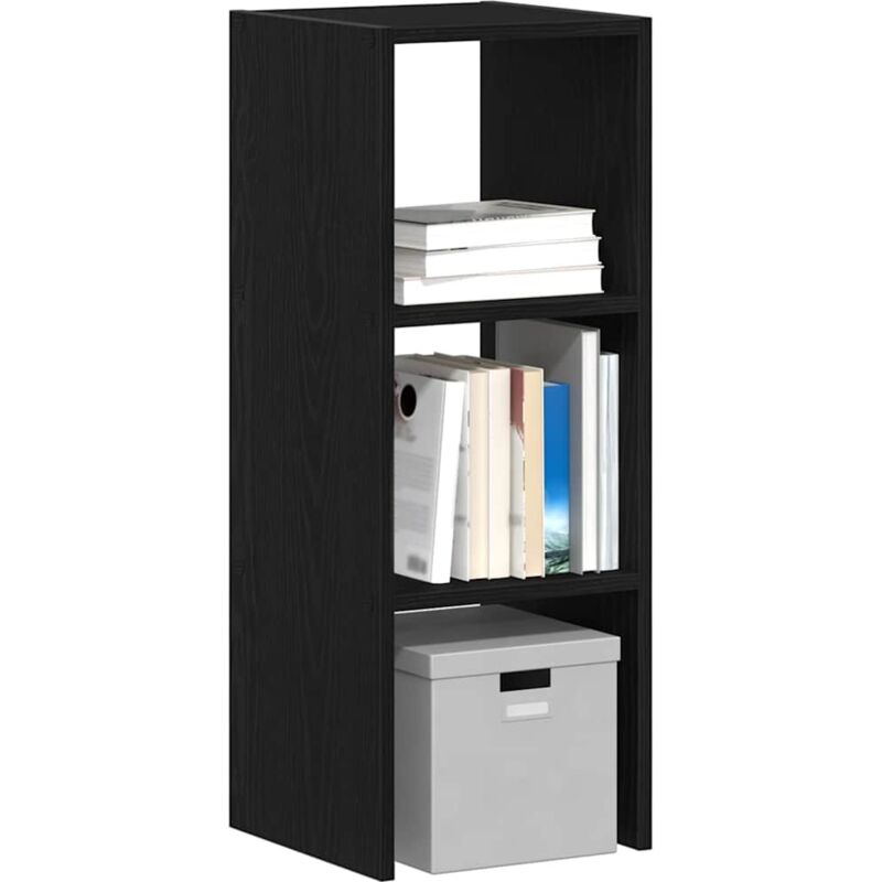 foto del prodotto libreria impilabili rovere nero 30x30x80 cm legno multistrato vidaxl
