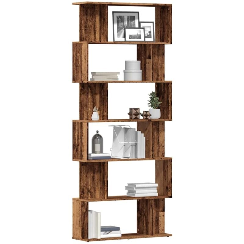 foto del prodotto libreria in legno antico 80x24x192 cm legno multistrato vidaxl