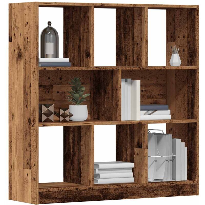 foto del prodotto libreria in legno antico 97,5x29,5x100 cm legno multistrato vidaxl