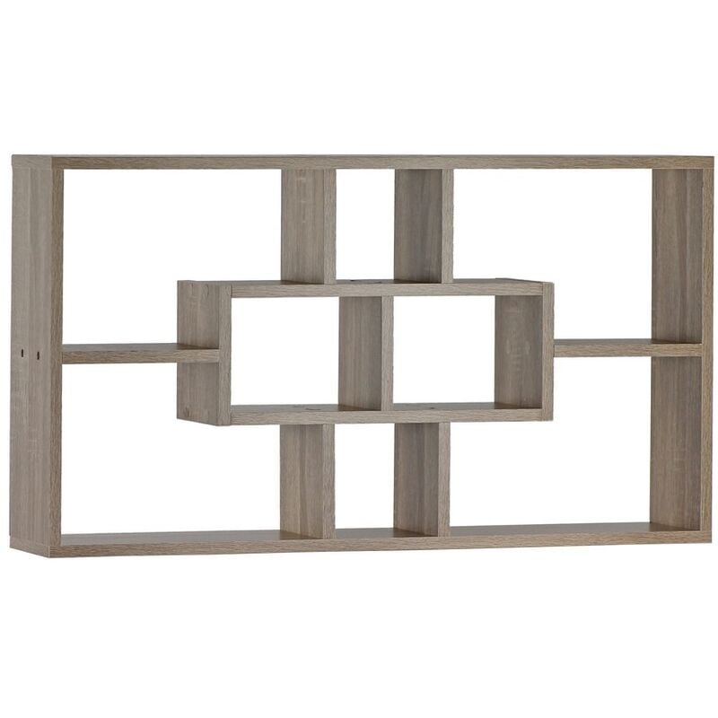 foto del prodotto libreria in legno design da parete 8 vani