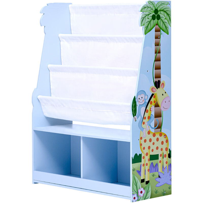 foto del prodotto libreria in legno per bambini fantasy fields sunny safari con portaoggetti multi td 13410ss