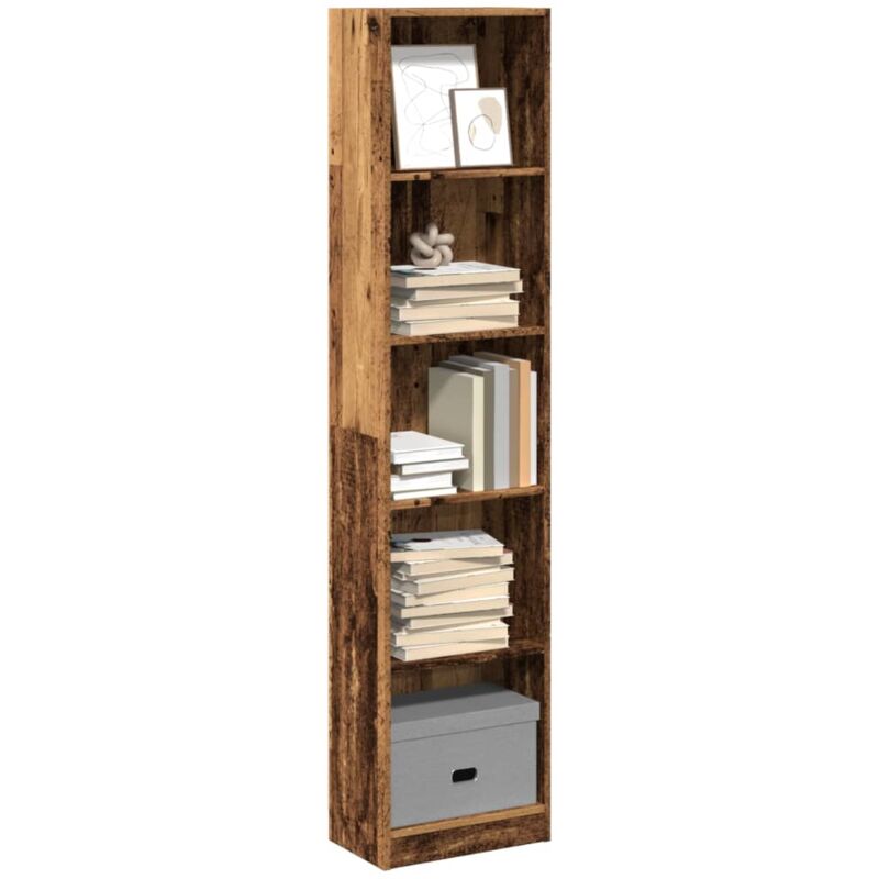 foto del prodotto libreria legno antico 40x24x176 cm in legno multistrato vidaxl