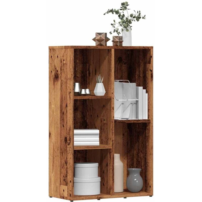 foto del prodotto libreria legno antico 50x25x80 cm in legno multistrato vidaxl
