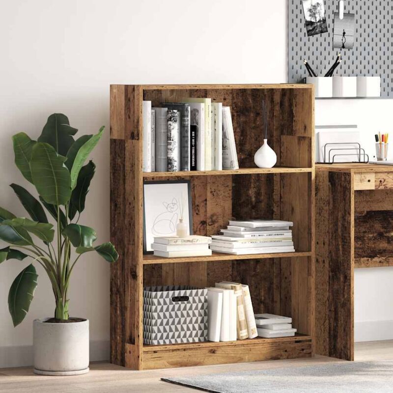 foto del prodotto libreria legno antico 80x24x109 cm in legno multistrato vidaxl