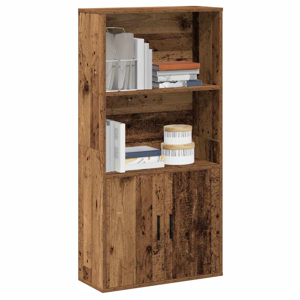 foto del prodotto libreria legno vecchio 60x24x120 cm in legno multistrato
