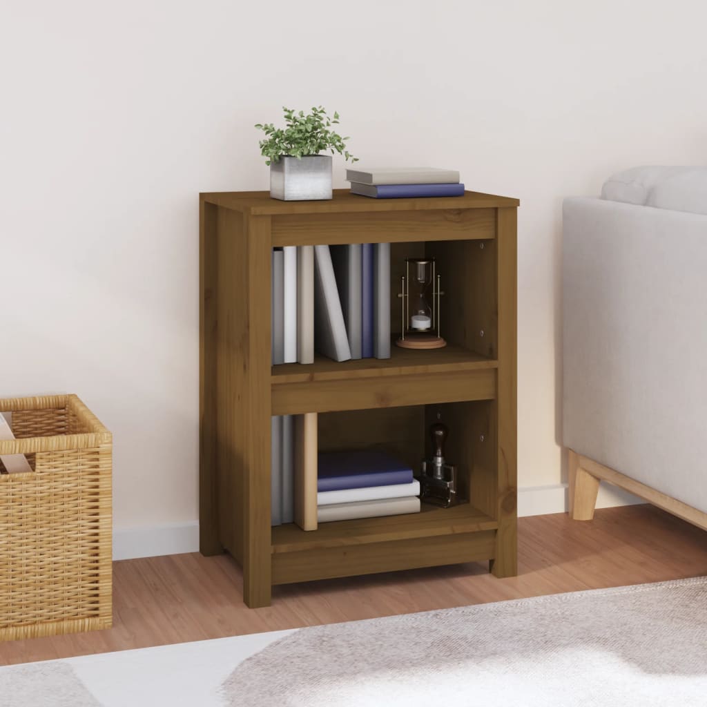 foto del prodotto libreria marrone miele 50x35x68 cm in legno massello di pino