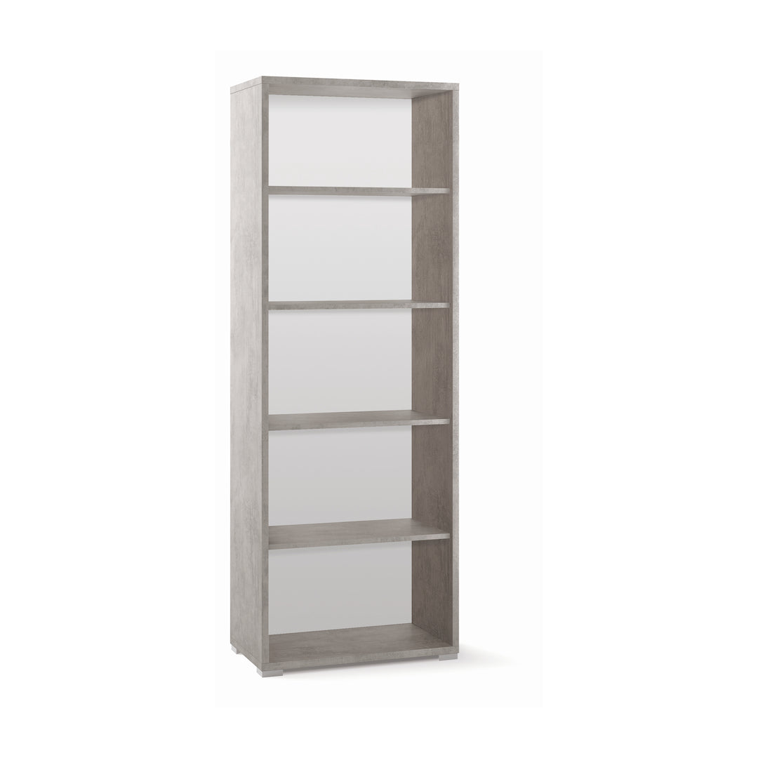 foto del prodotto libreria mobile a giorno 71x41x199h cm con 4 ripiani in kit colore cemento