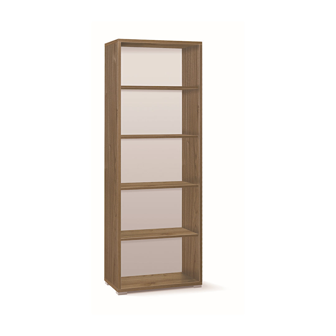 foto del prodotto libreria mobile a giorno 71x41x199h cm con 4 ripiani in kit colore noce stelvio