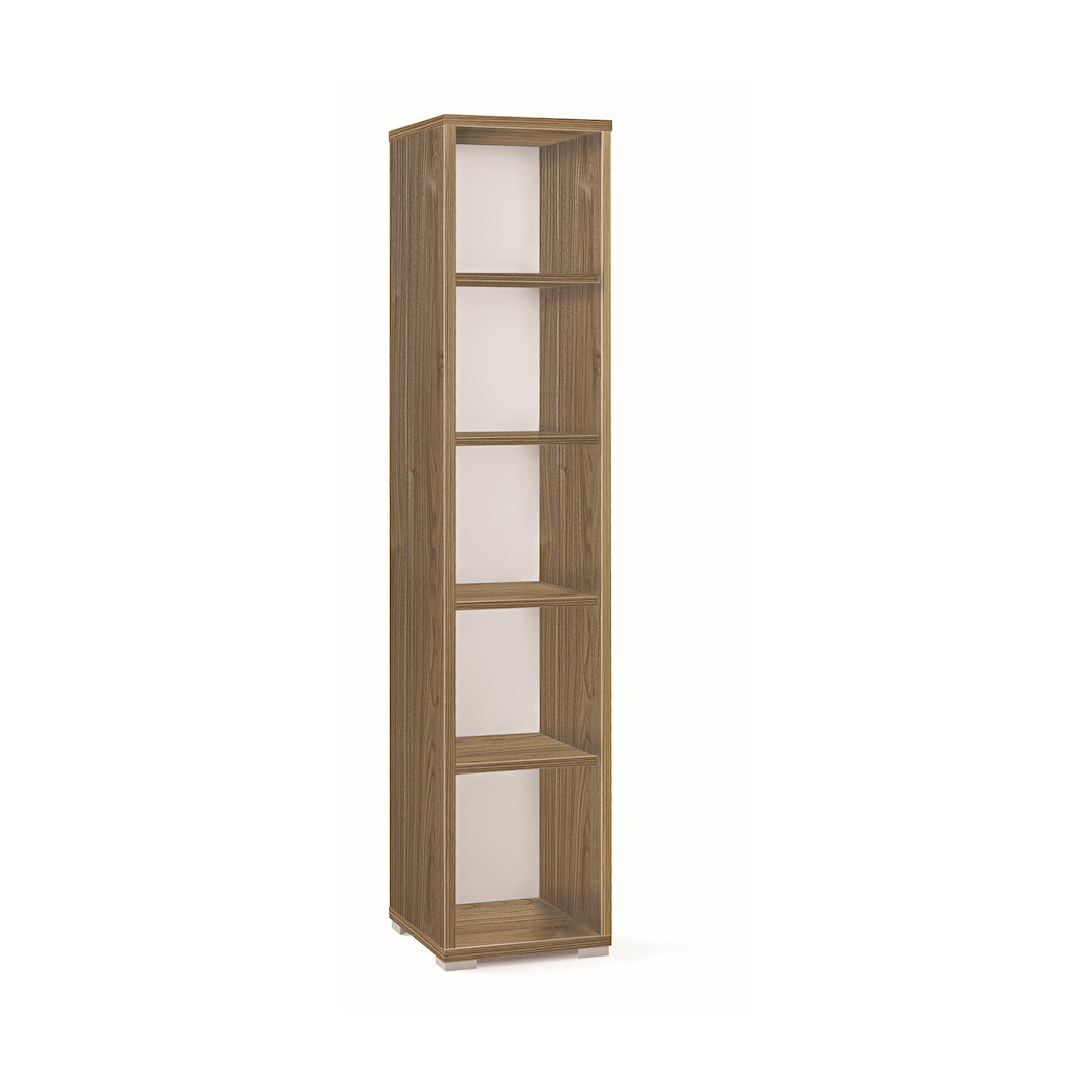 foto del prodotto libreria mobile colonna a giorno con 5 ripiani 39x41x182h cm in kit di montaggio colore noce stelvio