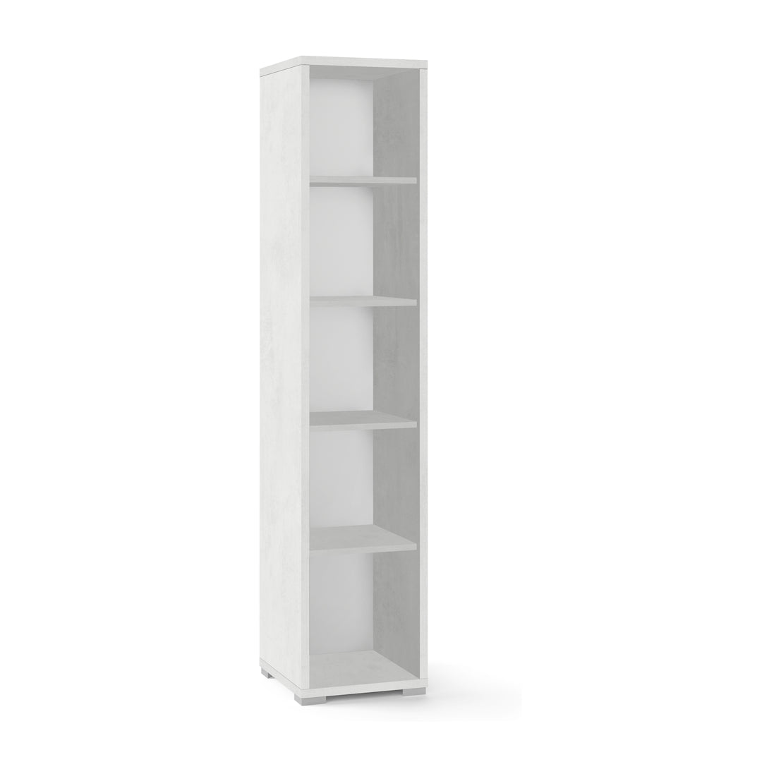foto del prodotto libreria mobile colonna a giorno con 5 ripiani 39x41x182h cm in kit di montaggio colore ossido bianco