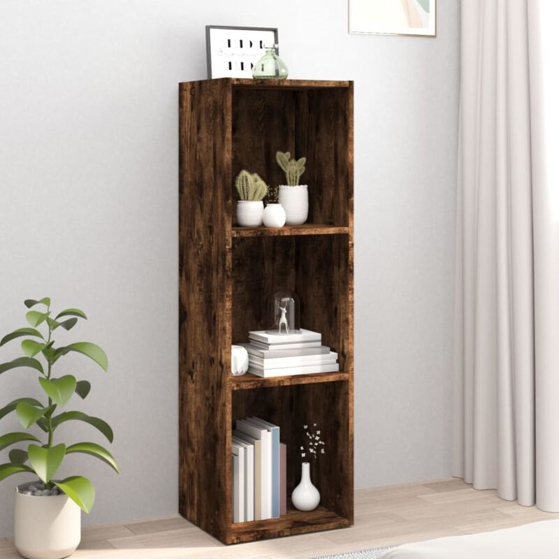 foto del prodotto libreria mobile tv rovere fumo 36x30x114cm in legno multistrato vidaxl