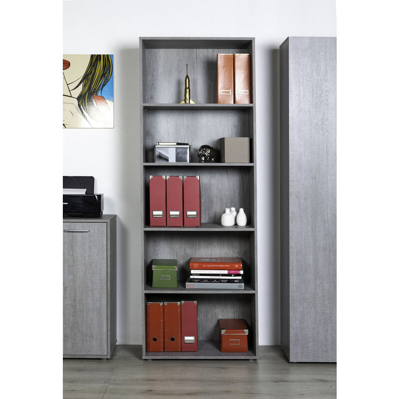 foto del prodotto libreria mod. flow cm 68.8x35.3 h. 200.6 cemento
