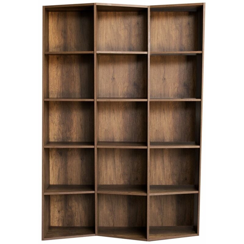 foto del prodotto libreria moderna 3 elementi 5 ripiani trek noce