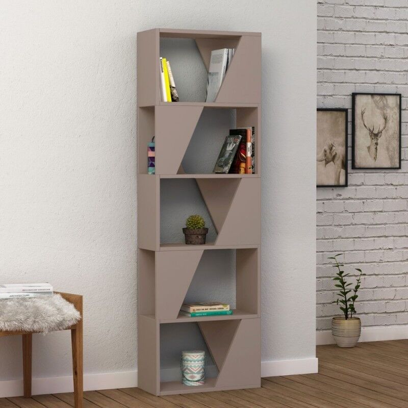 immagine 0 del prodotto libreria moderna con ripiani color tortora 54x168h cm frame