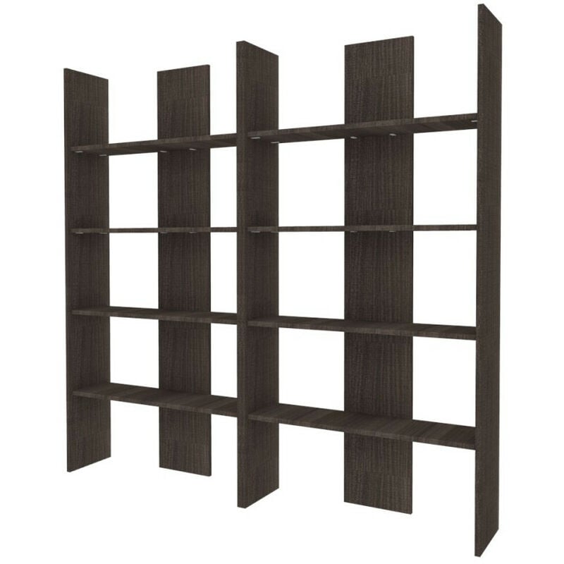foto del prodotto libreria moderna per cameretta e soggiorno - design versatile, resistente e facile da montare - olmo jerez scuro