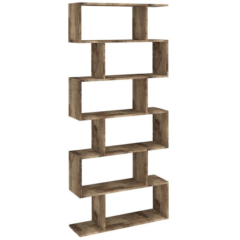 foto del prodotto libreria moderna per soggiorno 80x24,6x191,8cm odyssey colore acero pereira