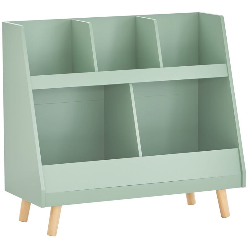 foto del prodotto libreria montessoriana per bambini scaffale portagiochi portariviste l86p36a78 cm kmb19 gr sobuy
