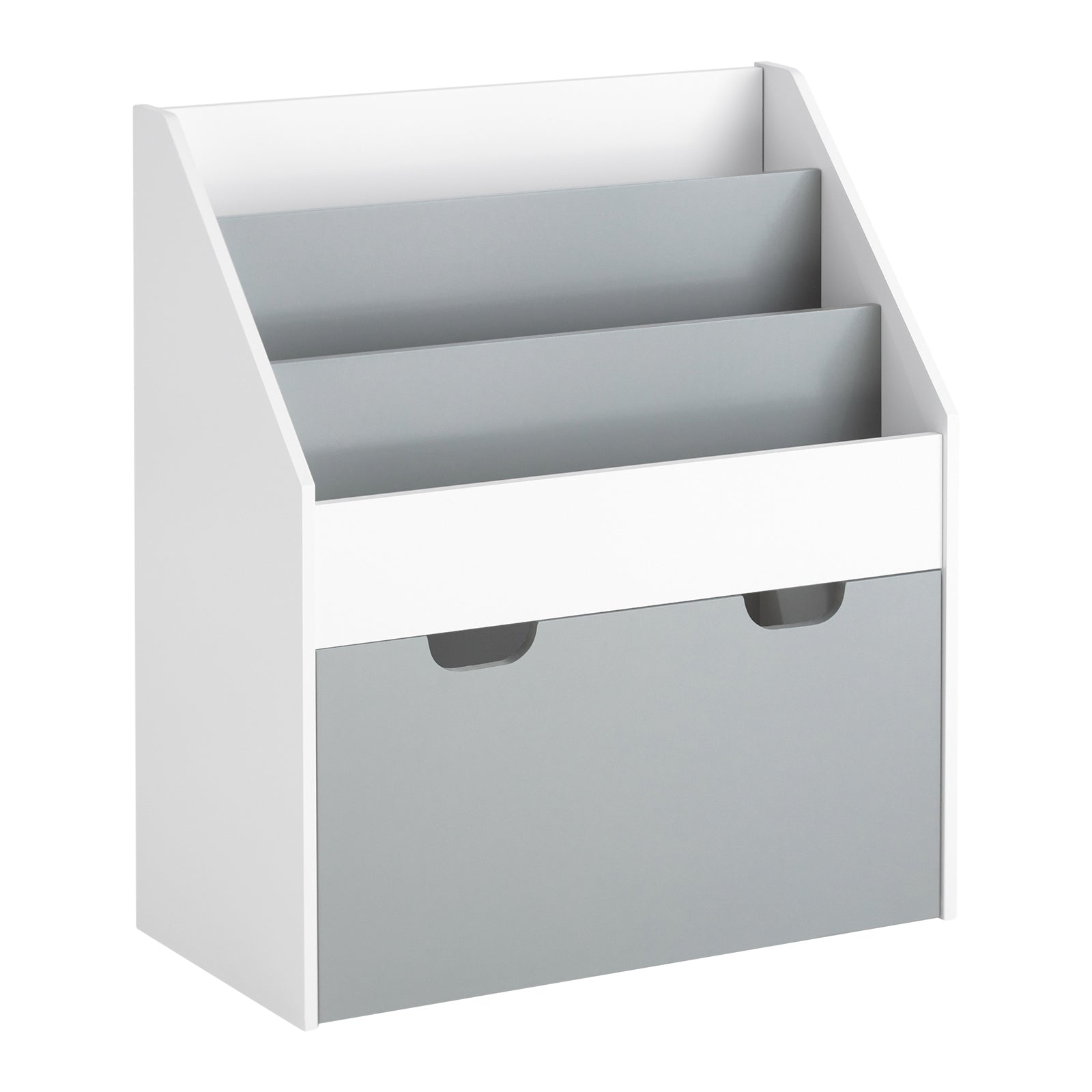 foto del prodotto libreria montessoriana scaffale portagiochi portariviste l63 p30 a70 cm,grigio kmb17 hg