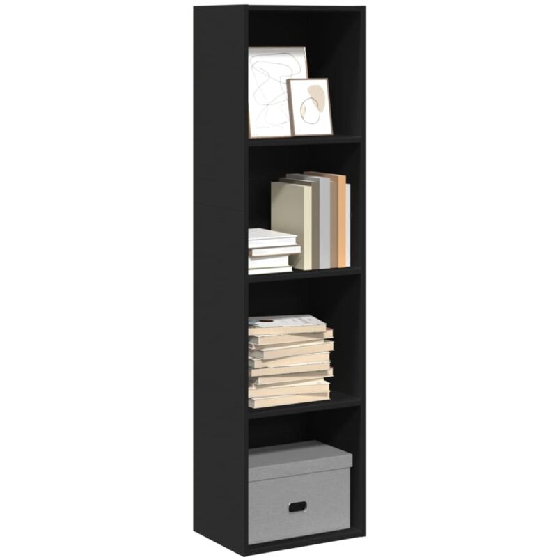 foto del prodotto libreria nera 40x30x152 cm in legno multistrato vidaxl